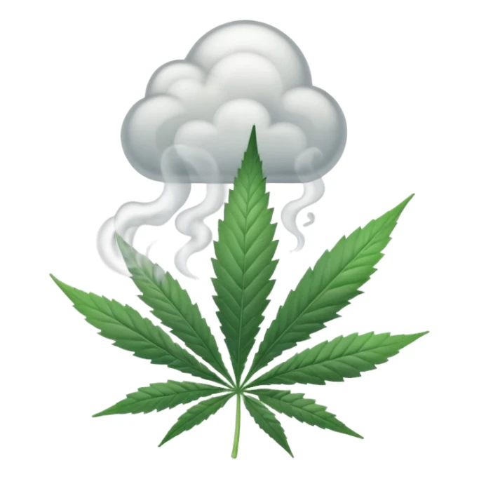 smokin cannabis sticker
