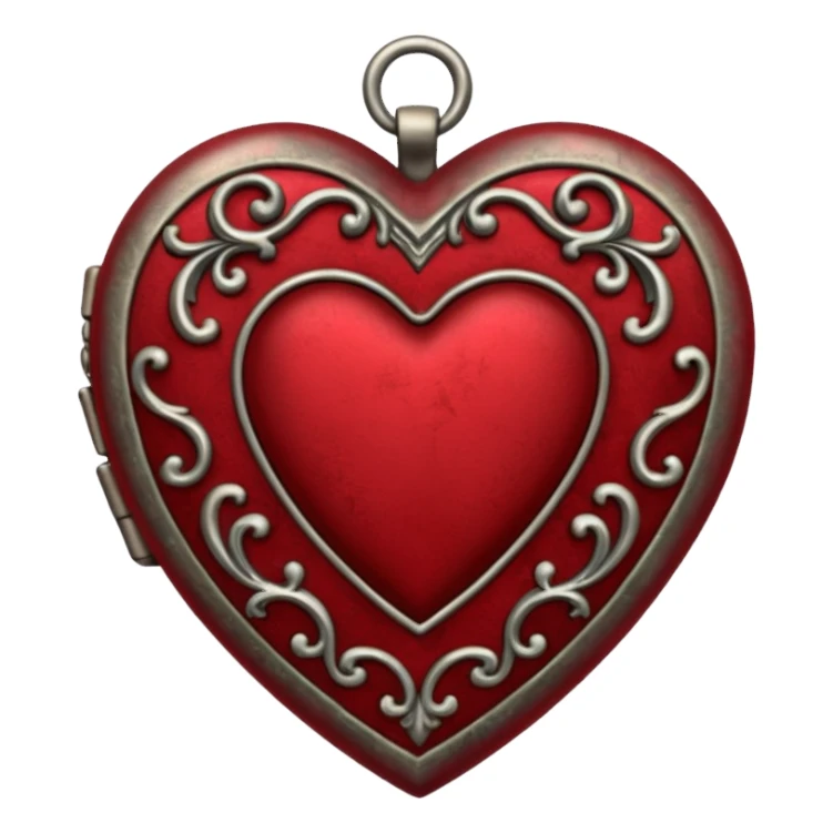 heart with gothic antique locket sticker