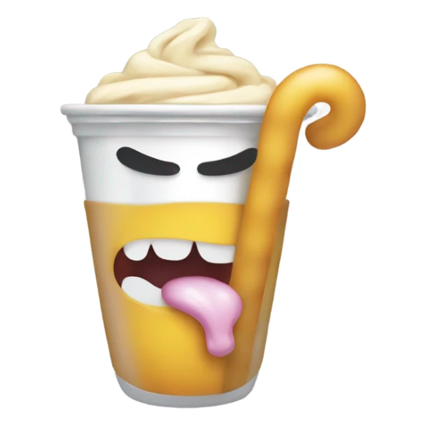 Slurping emoji sticker