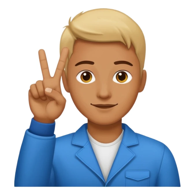 a Yvl flashy hand sign sticker