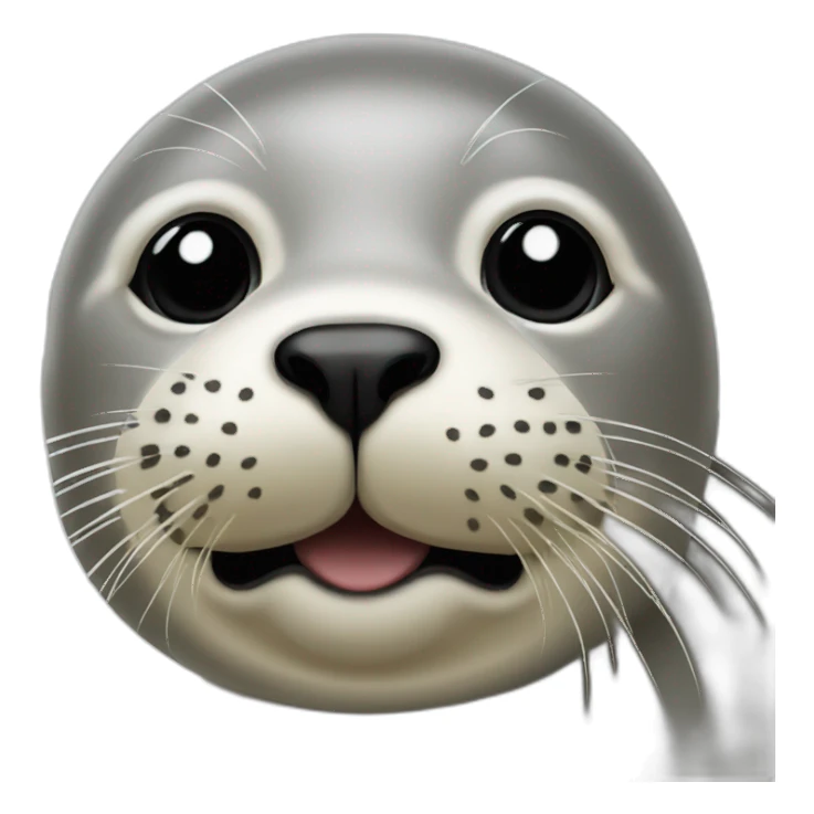 The seal has a large nostril sticker