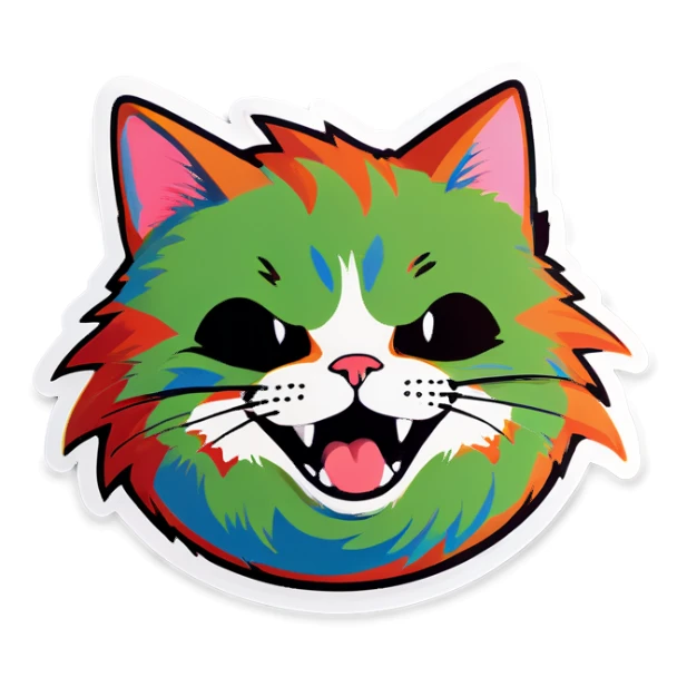 Chat qui est choqué de fou sticker