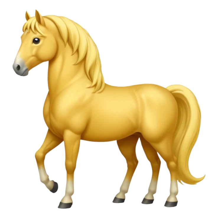 Yellow horse standing  sticker