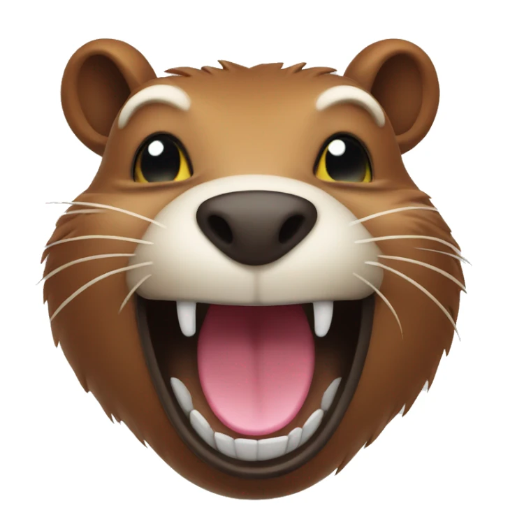Laughing beaver  sticker