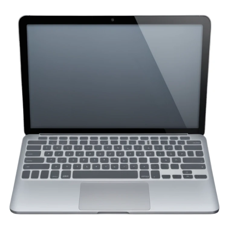 Laptop back with gray keyboard  sticker