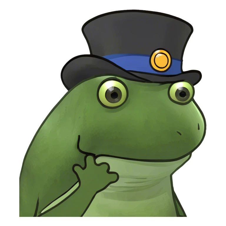 cat with a tophat sticker