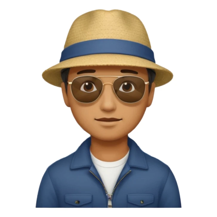 hombre viendo un bote sticker