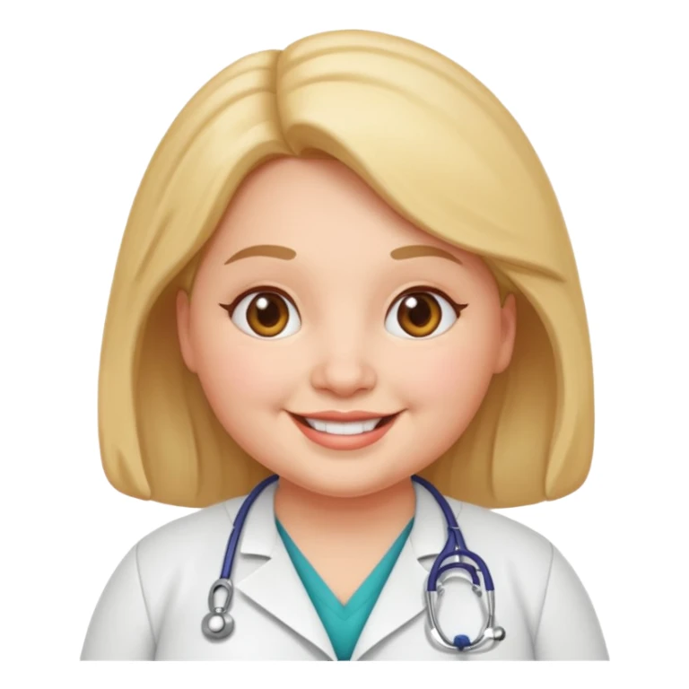 Chubby doctor woman  sticker