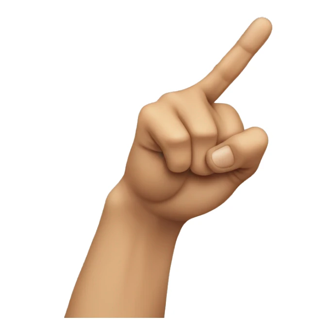 Finger pointing dow sticker