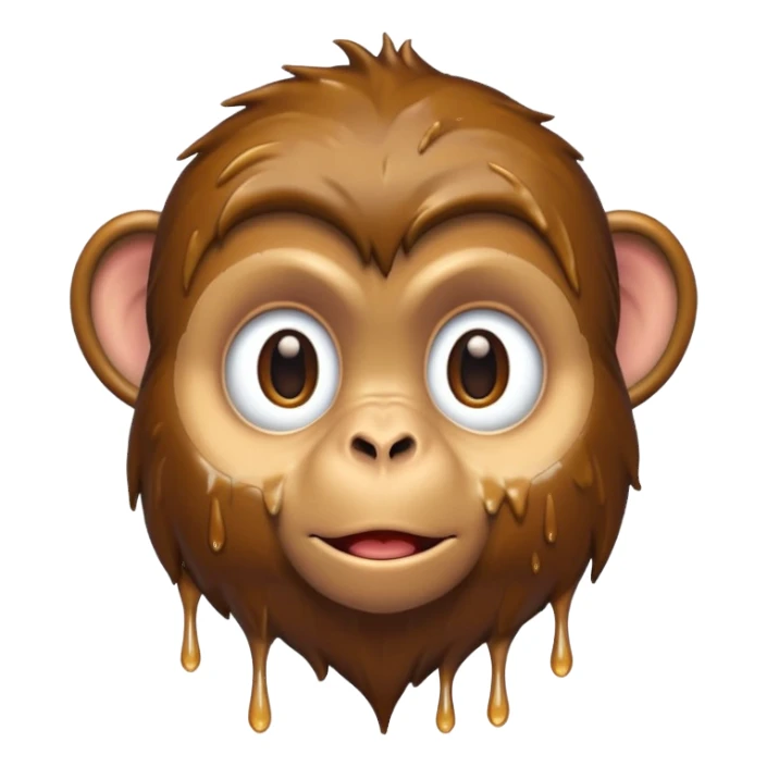 a wet monkey from head to toes sticker