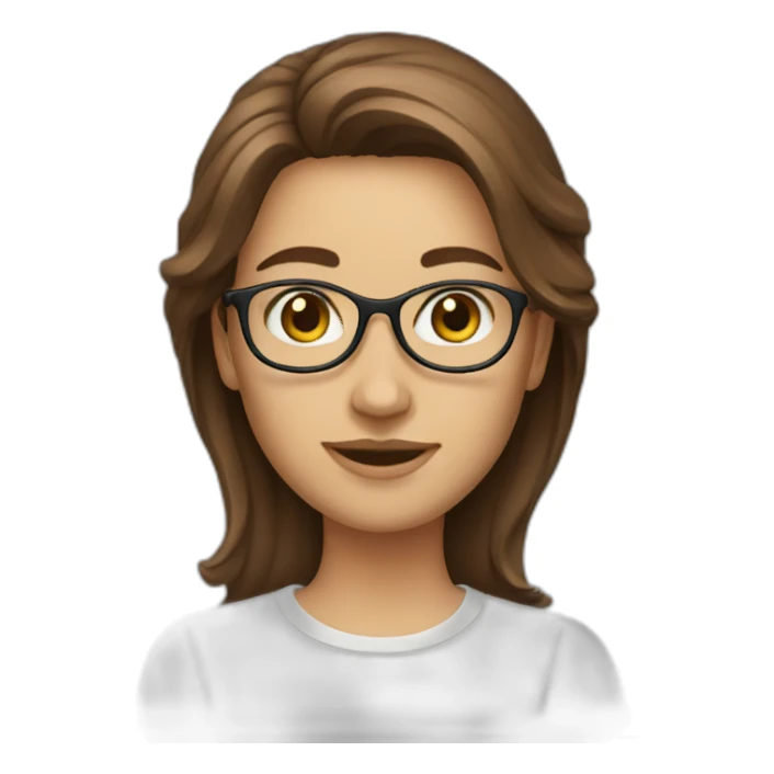 brown hair product designer sticker