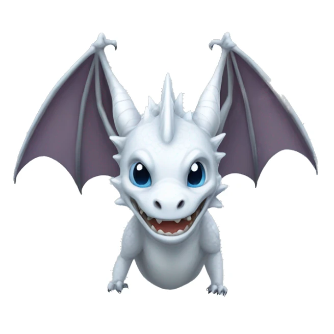White dragon White bleu bat sticker