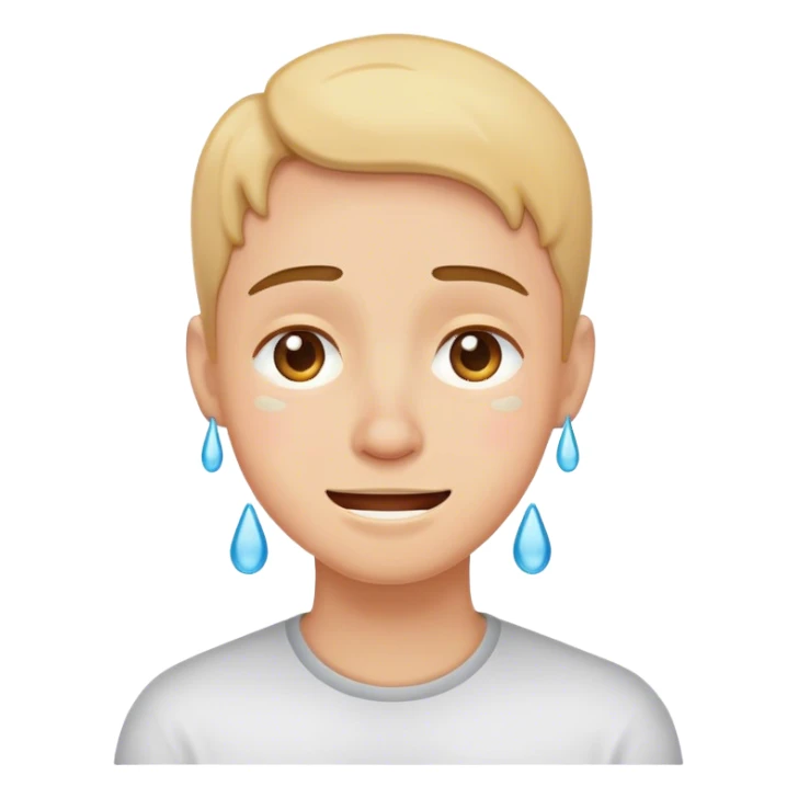 smiling face with tears anxious sticker