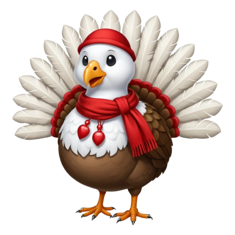 Fancy snow turkey sticker