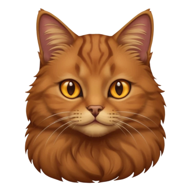 a brown elegant sitting cat sticker