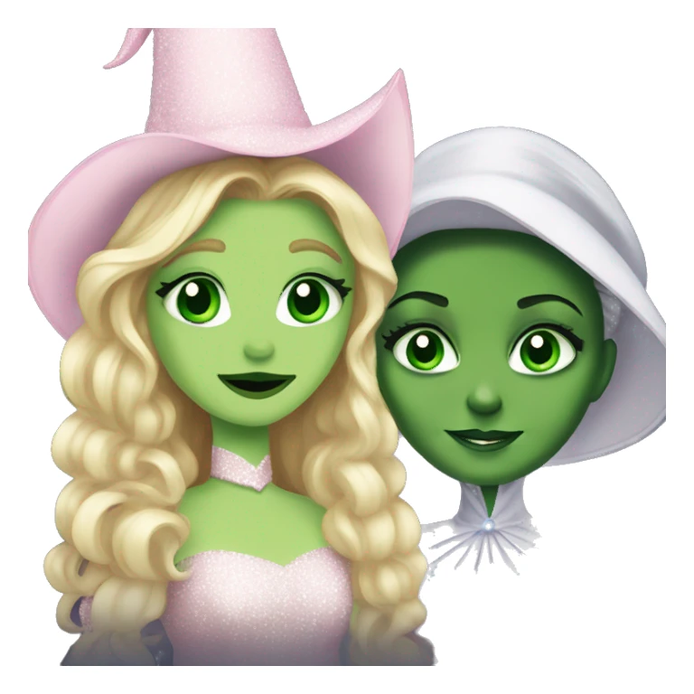 Glinda and elphaba wicked  sticker