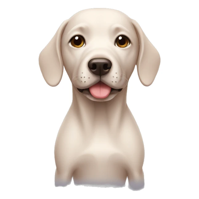 bald dog sticker
