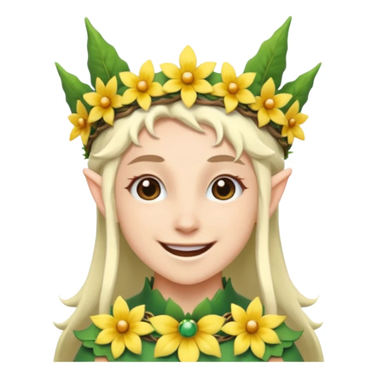 elf with flower crown sticker