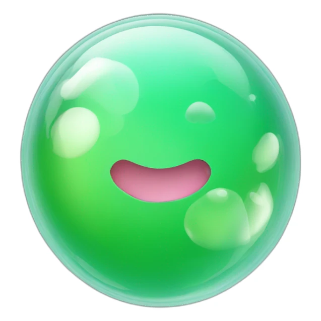 soap bubble shows tongue green transparent sticker