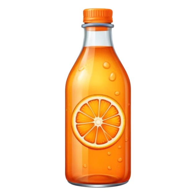 glass orange crush bottle  sticker