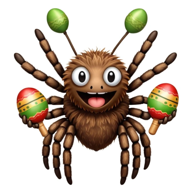 Tarantula holding maracas sticker