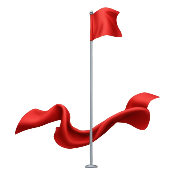 Walking red flag  sticker