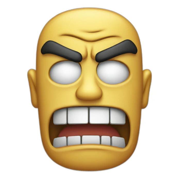 Angry computer sticker