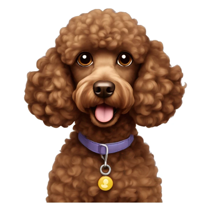 Outum brown poodle sticker