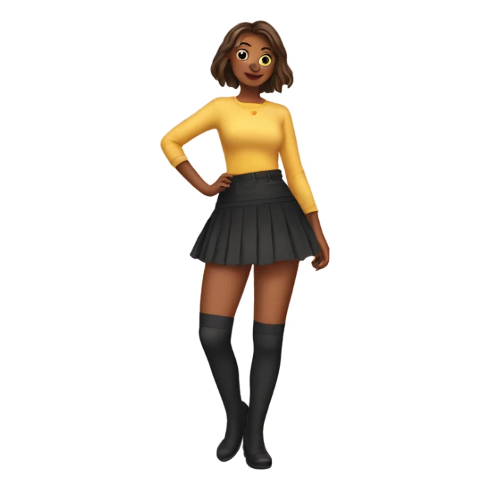 Skirt and thigh highs sticker