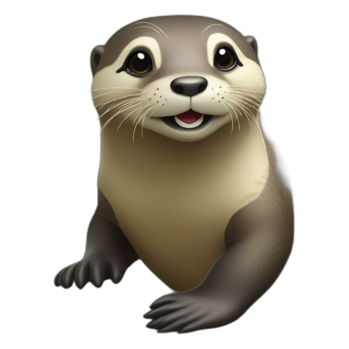 loutre sur tortue sticker