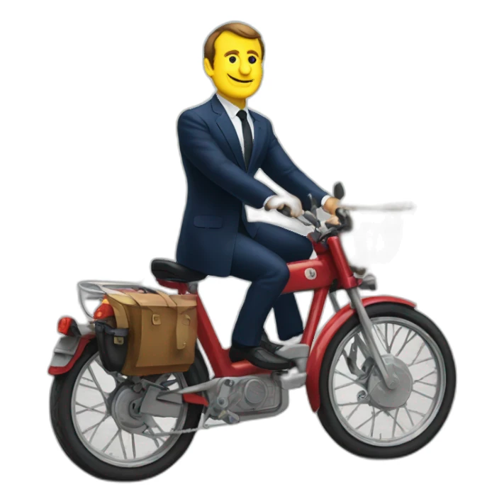 Macron on a bike sticker