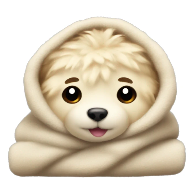 Fluffy warm blanket sticker