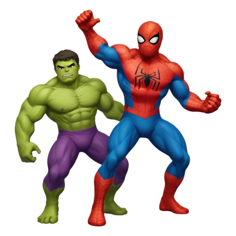 Spider-Man and Hulk sticker