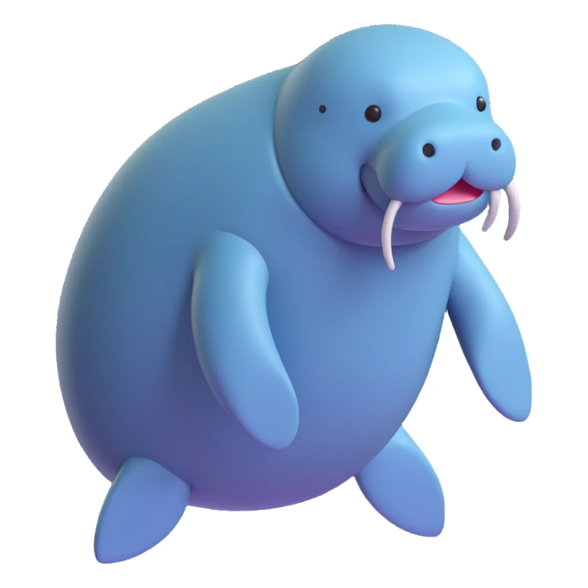 cute manatee sticker