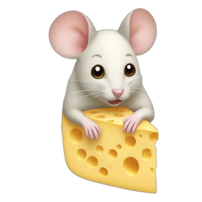 mouse made of cheese sticker