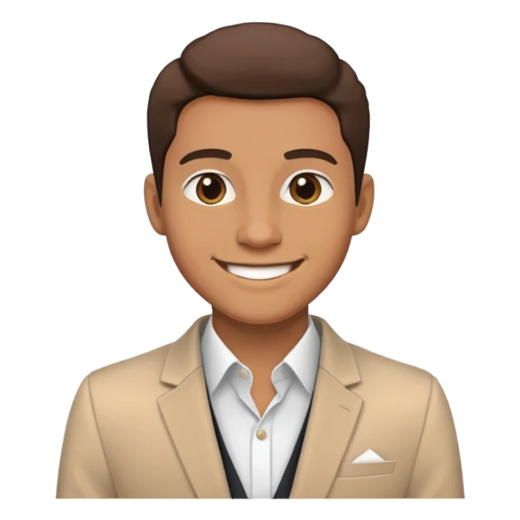 Musician smiling with confidence sticker