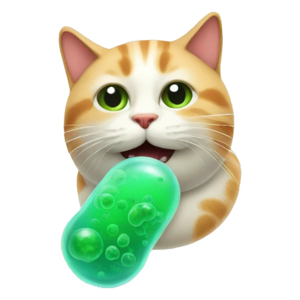 Microorganism cat sticker