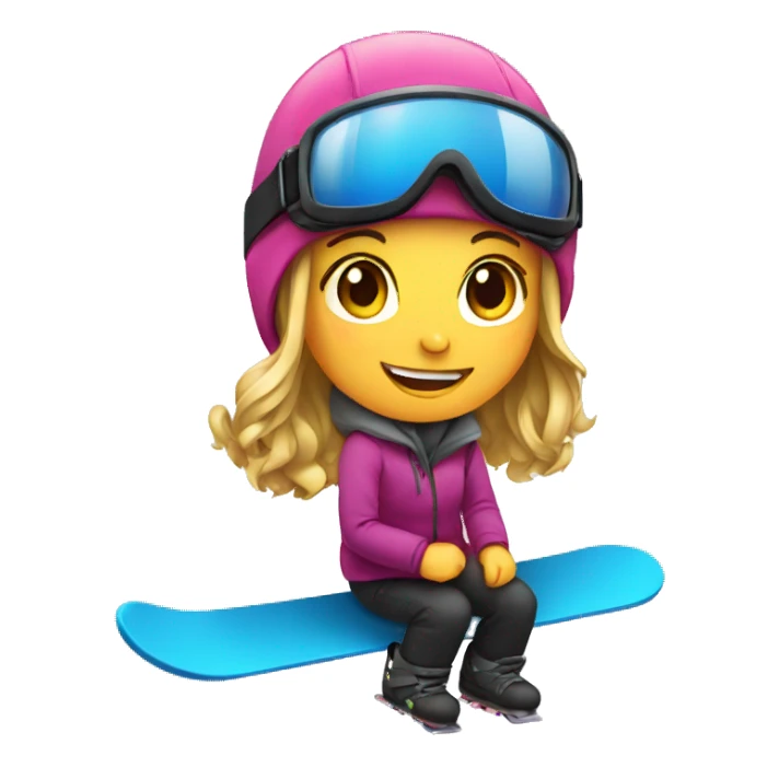 Girl on snowboard  sticker