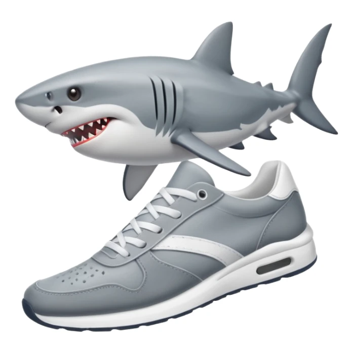 Tiburon con tenis  sticker