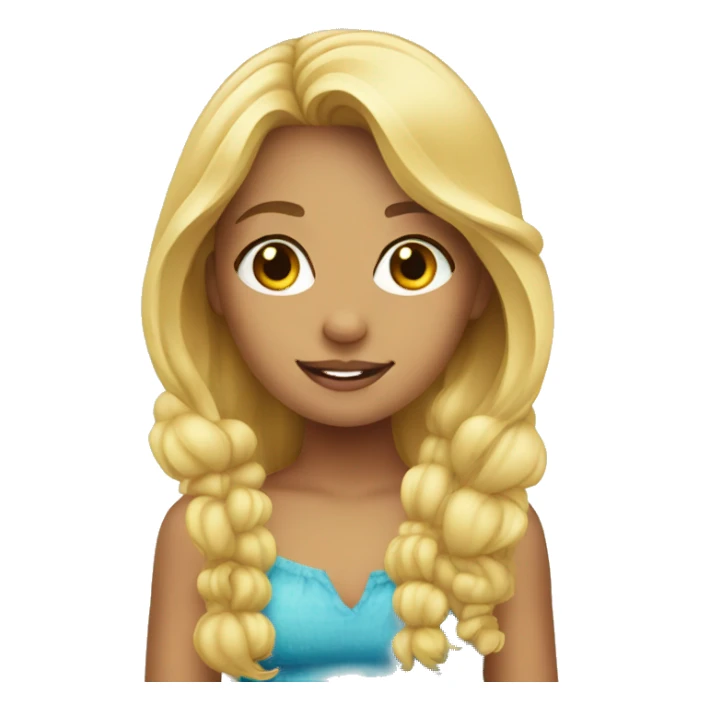 blond girl on the beach sticker