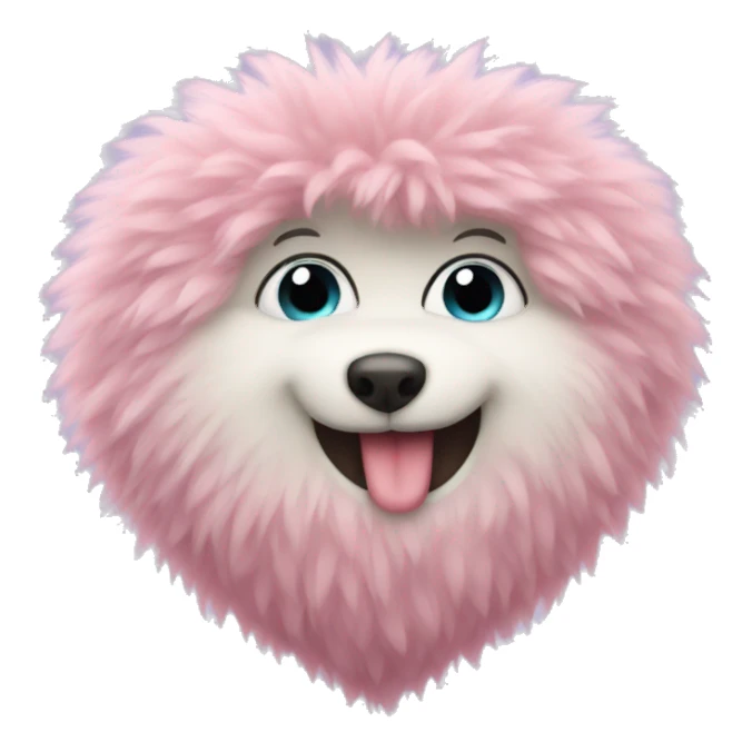 fluffy heart sticker