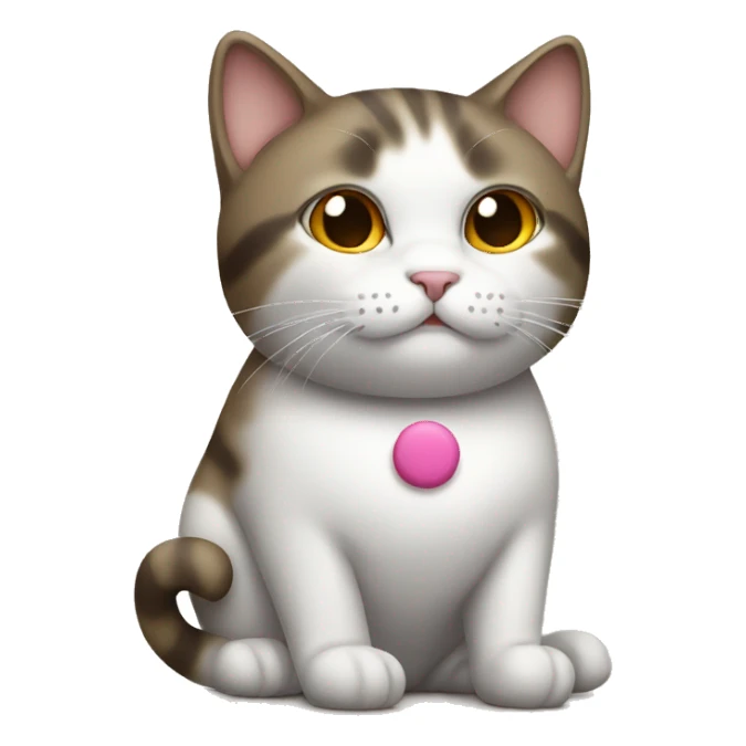 cat sitting on a pill sticker