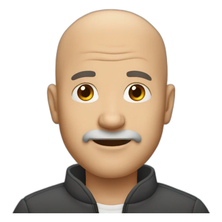 Bald 50 year old man sticker