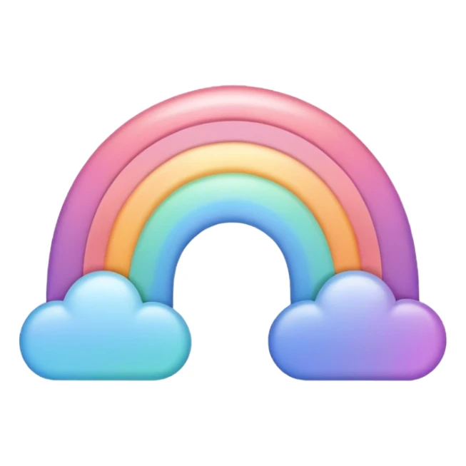 Girly Pastel rainbow sticker