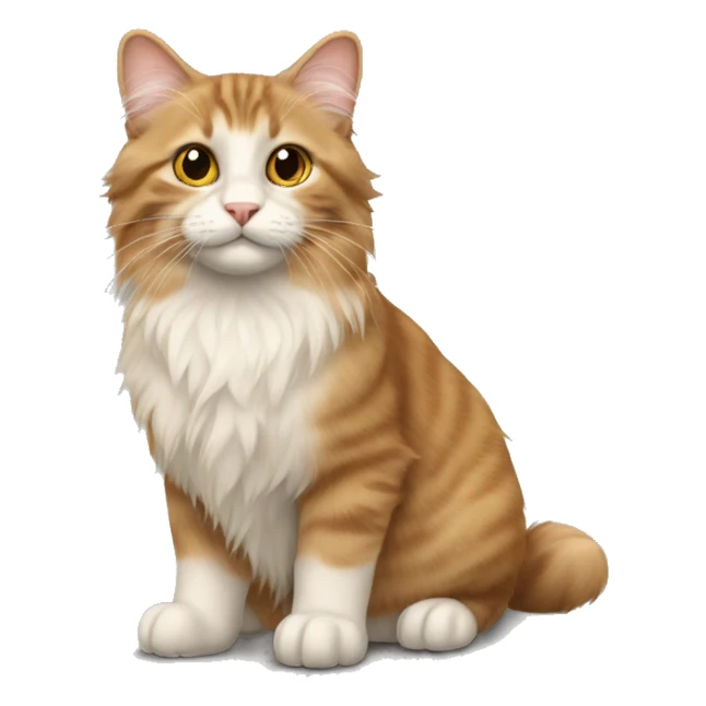 American-bobtail cat, long fur sticker