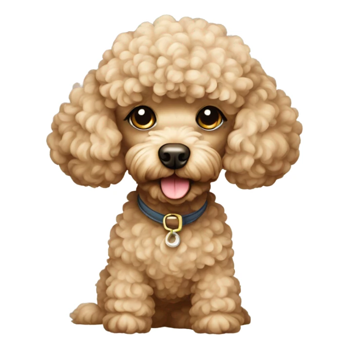 beige toy poodle sticker