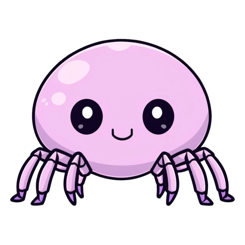 adorable cartoon spider with big eyes sticker