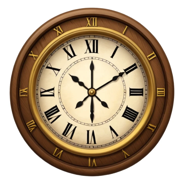 12:00 on the clock old clock sticker