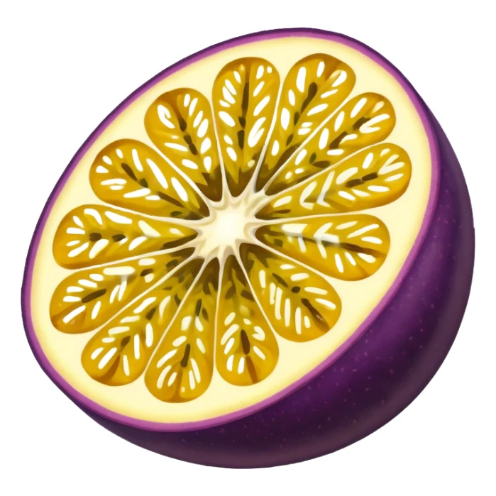 passion fruit sliced juicy sticker