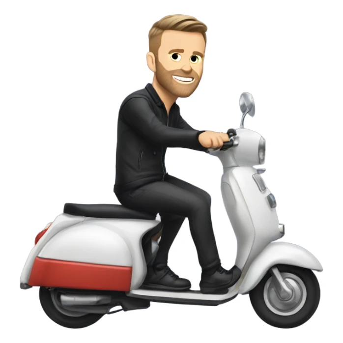 Gary Barlow on a scooter sticker